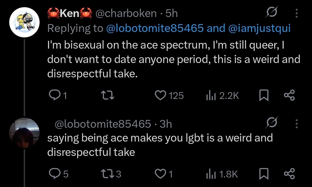 pogiamiga's tweet photo. @wolftraphowell They deleted their reponse, but they don't think being ace makes you queer https://t.co/QN8BdZ4GDY