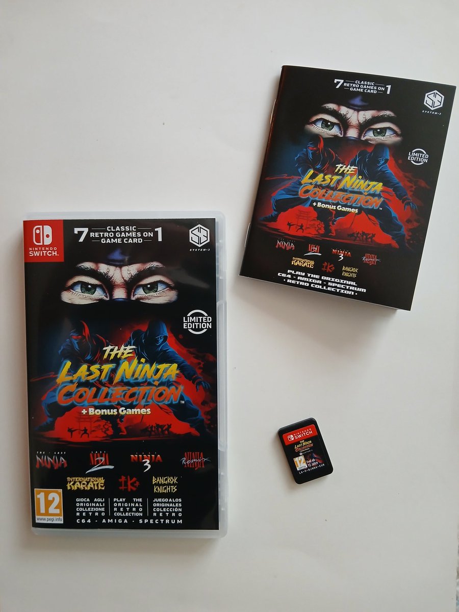 sir_top_and_hat's tweet photo. Exciting Mail Call today 😲
Last Ninja collection on #NintendoSwitchOLED 🥳
I'm such big System 3 fan it was no brainer 🫶
#Amiga, #c64 & #Spectrum versions included - even some i haven't played
Comes with amazing instructions booklet feels real quality 👌
Have good weekend https://t.co/Bu9xeUd3DN