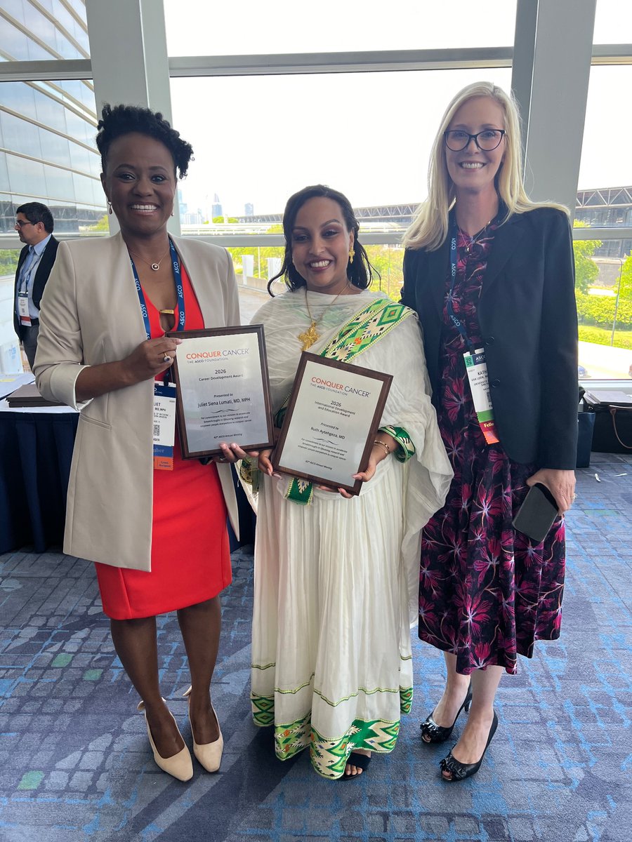 TheDrWood's tweet photo. So proud of my mentees receiving their well-deserved @ConquerCancerFd awards today at #ASCO26! 

@AfuaODarko
@YorlenyVicioso
@PuplaRuth

Studs gonna stud!
#WomenWhoCurie
#RadOnc
#RepresentationMatters https://t.co/CqAUnQrOBD