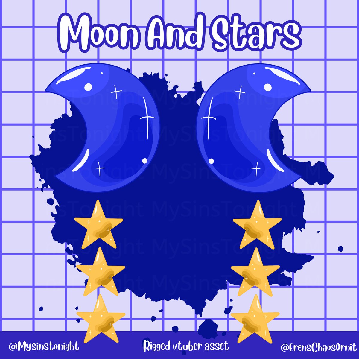 MySinsTonight's tweet photo. 🌙 New Drop! Add elegance to your model with this Rigged Moon and Stars Earrings  —made for VTube Studio 📷Includes full instructions 📷https://t.co/QqD5N2IRHB #VTuberAssets #Live2D #VTubeStudio #PNGtuber #RiggedAccessory #CelestialVTuber https://t.co/jvjuvNhh0w