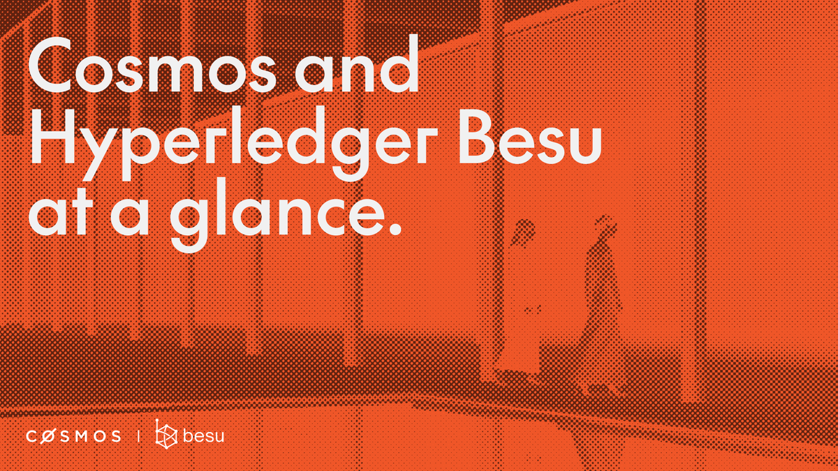 cosmos's tweet photo. One ships with native connectivity to 150+ production ledgers.

The other relies on third-party bridges for interoperability.

Full comparison of Cosmos and Hyperledger Besu, including performance benchmarks and compliance posture: https://t.co/HrEWMegw2O