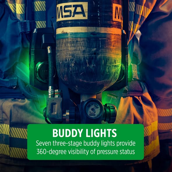 ABCFireSafetyMB's tweet photo. On the job, it’s crucial to see and be seen. The G1 SCBA keeps your visibility high with the G1 Facepiece wide field of vision, buddy lights, and optional integrated thermal imaging camera. https://t.co/QZ7TadGF5C