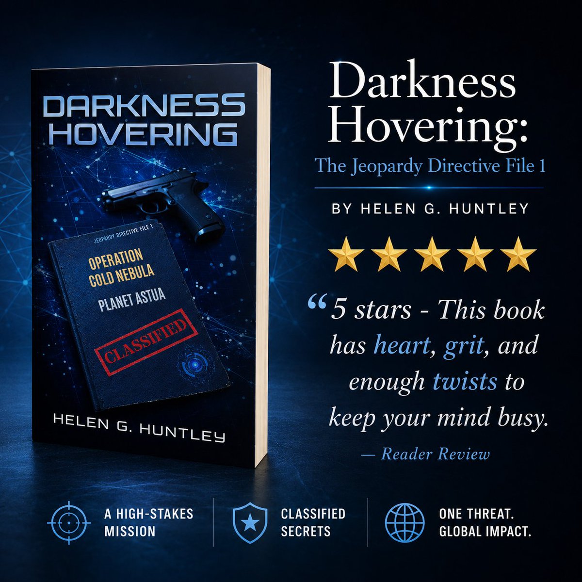 HelenGHuntley1's tweet photo. ⭐️⭐️⭐️⭐️⭐️ This book has heart, grit, and enough twists to keep your mind busy. Not just action.  It is about loyalty, revenge, and what people are willing to risk when they get pushed too far. If you like space stories with sharp edges and real consequences, this one delivers" https://t.co/oJn4RvnD8M