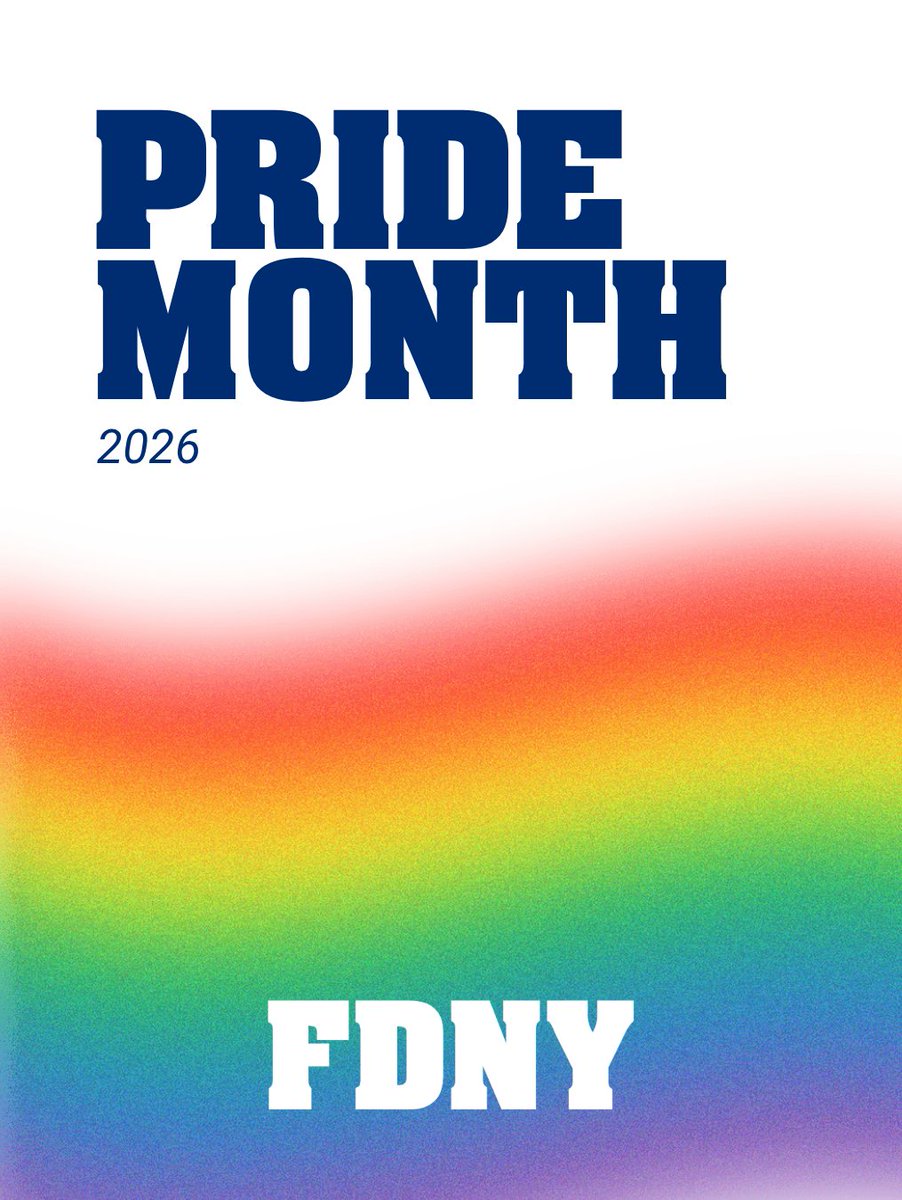 FDNY's tweet photo. June is Pride Month. The FDNY celebrates and honors the diversity and strength of the LGBTQ+ community. https://t.co/5BR5ub59aO