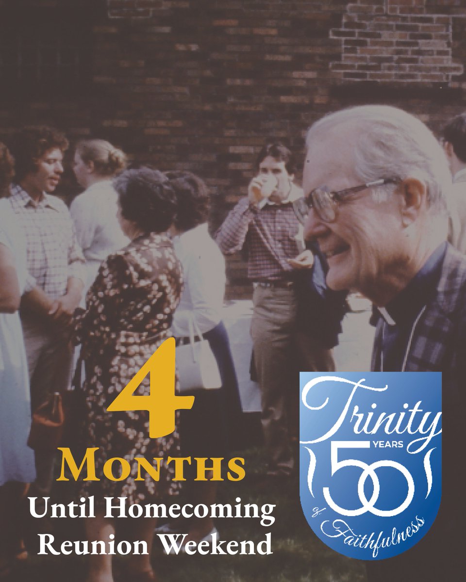 TASeminary's tweet photo. Four months to go until our Homecoming Reunion Weekend, October 1-3! We hope you will join us for a weekend filled with worship and stories as we celebrate fifty years of God's faithfulness to Trinity. Learn more on our website, see who's coming, and read memories from other alumni at https://t.co/1g2UDZxxTg