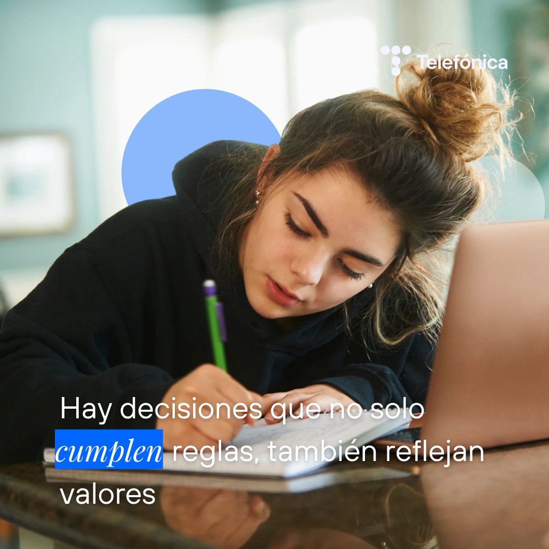 TelefonicaMX's tweet photo. Las decisiones hablan de lo que somos.
Actuar con ética no solo guía el presente, también construye confianza y deja una huella que trasciende. 🤝💙 https://t.co/FLWXfqXfRW