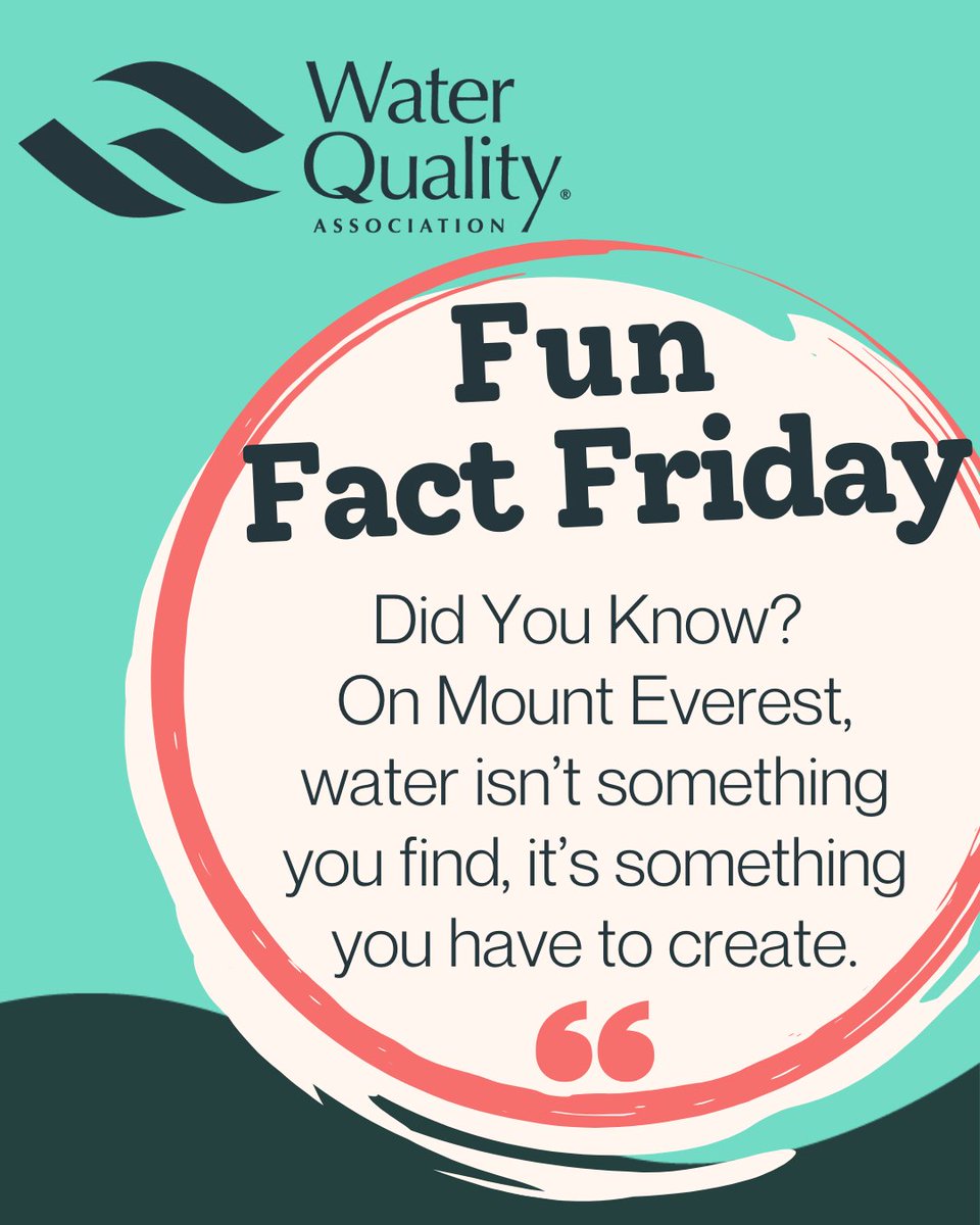 wqaorg's tweet photo. 💧 Fun Fact Friday! 💧
On May 29, 1953, Edmund Hillary and Tenzing Norgay became the first people confirmed to reach the summit of Mount Everest at 11:30 a.m. local time. 🧊💧🏔️ 
#WQA #FFF #WaterQuality https://t.co/wReLU1DZNY
