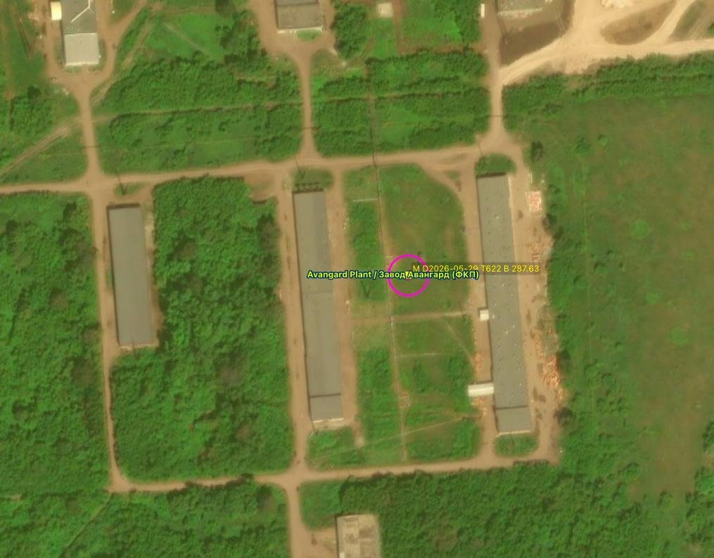 HamWa07's tweet photo. Firms show a thermal anomaly at the Avangard Plant  located in Bashkortostan, Russia. The plant’s coordinates are 53.7063607, 55.9697917, and 40UDE3199651344. https://t.co/UCyNDhiqsC