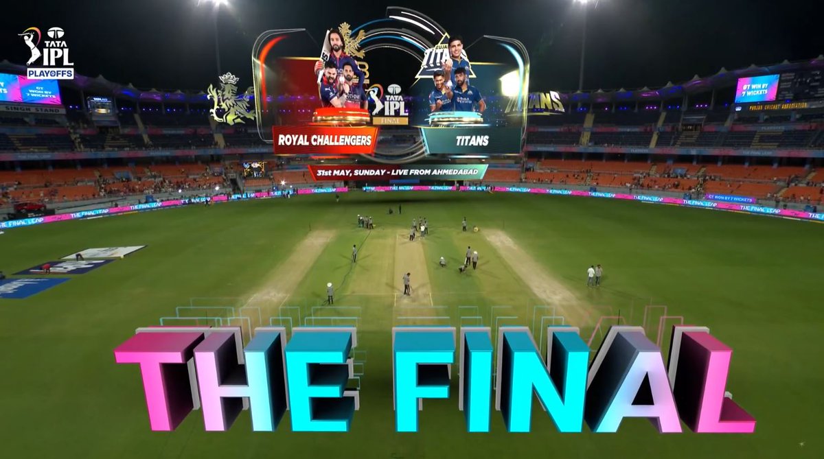 🚨 THE FINAL - IPL 2026 🚨 THE IPL 2026 FINAL IS SET 🏆🔥 IPL 2022 Champions — GT ✓ IPL 2025 Champions — RCB ✓ Royal Challengers Bengaluru will take on