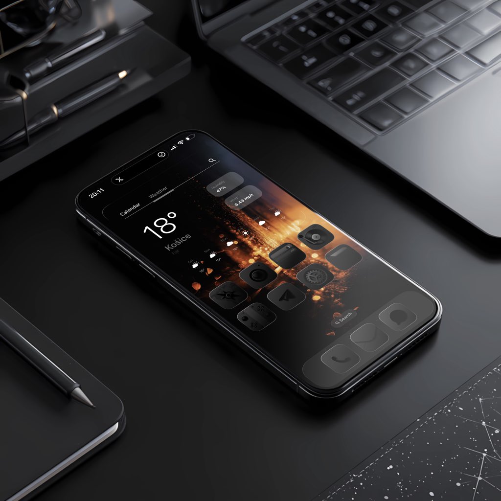 21MaRcO12's tweet photo. iOS homescreen setup 

Used:
Top Widget: Limo iOS widget for widgy
Icons: Blackout iOS icons pack
Widgy app

Download links on widget and icon pack in my BIO

#widgy #ios #widget #ioshomescreen #customization https://t.co/sMh79bByUD