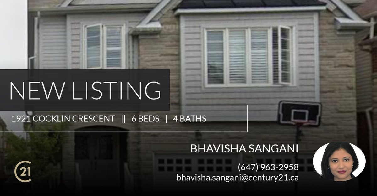 RealtorBhavisha's tweet photo. 📍 New Listing 📍 Take a look at this fantastic new property that just hit the market located at 1921 Cocklin Crescent in Oshawa. Reach out here or at (647) 963-2958 for more information!

Listed by Randy Ramadhin

BHAVISHA SANGANI... https://t.co/dnKAwPz5bG https://t.co/naLTxrvVWa