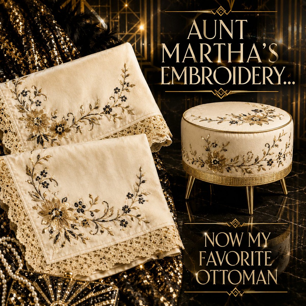 FabricBack's tweet photo. 2026 is about living with your memories.Turn Aunt Martha’s embroidered pillowcases into a cherished ottoman.We’ll help preserve the fabric with performance treatments designed to last for generations.https://t.co/NvJ1sS4Non
#familylegacy #interiordesigner #2026designtrends https://t.co/bj6LOpvETL