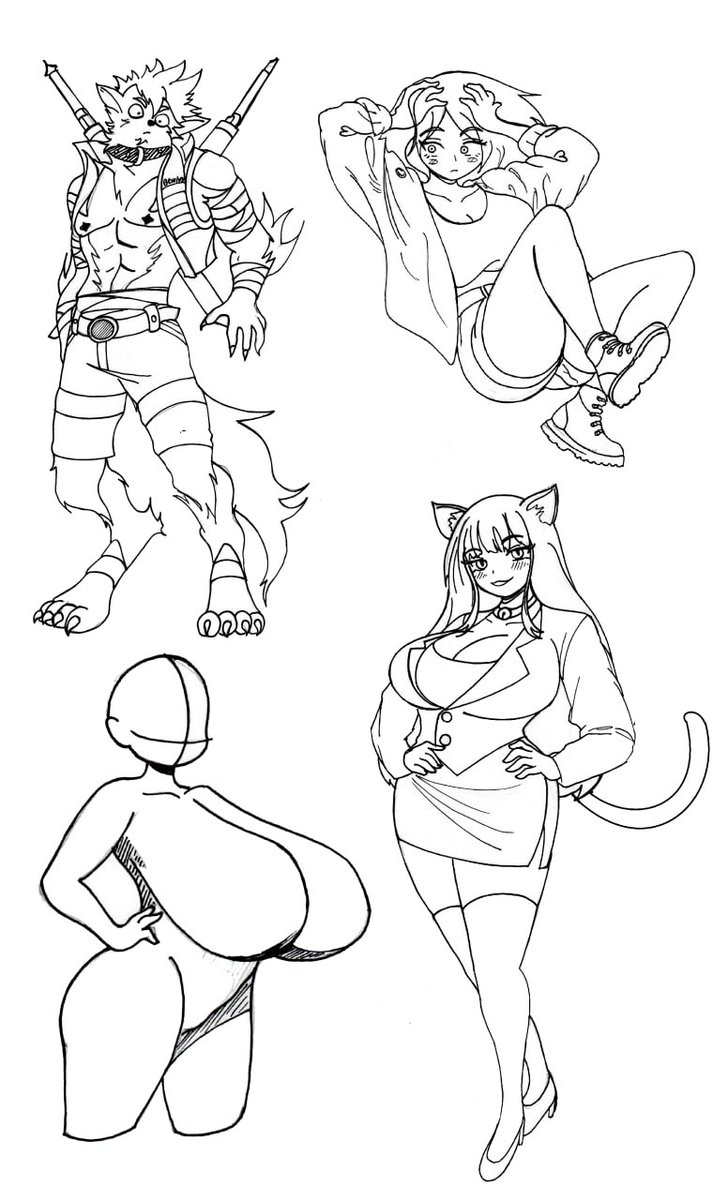 Bewlvr's tweet photo. Repost. (4 Linearts) 
#art #ferry #commissions https://t.co/JFMFQAtnAS