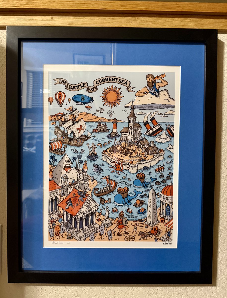 subterranean_1's tweet photo. Proper frame and mat for my Current Sea. First is first! 1/50 FTW.

@MarcusConnorNH https://t.co/u4KpeBTSOs