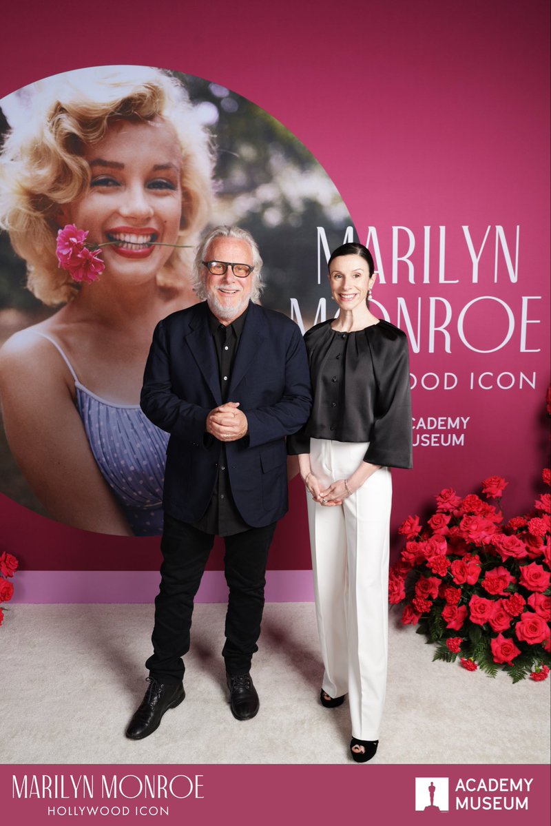 Karaszewski's tweet photo. Marilyn Monroe opening at the Academy Museum. Maybe the best exhibit we have ever had - Bravo to Amy Homma and the whole museum staff - artistic, emotional and  encyclopedic. I wept. https://t.co/ITkGbNPbBI