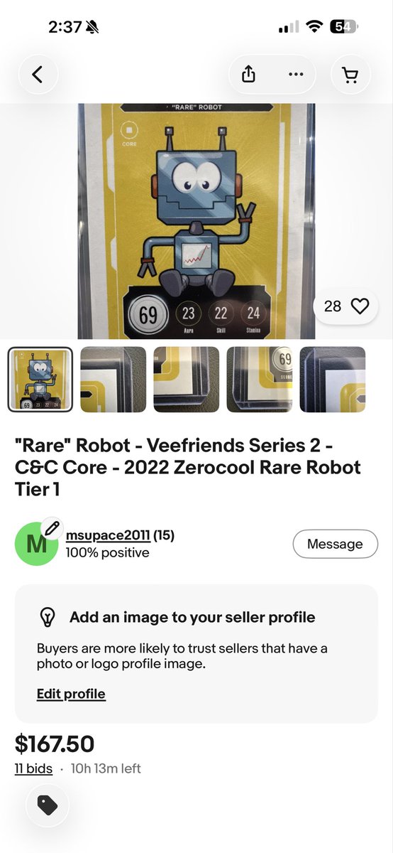 msupace02's tweet photo. @garyvee @Polish_Buddy @veefriends Core TCG card that I have up for bid on eBay currently… 

I wasn’t aware the C&amp;C cards were a waste. 🤷🏼‍♂️ https://t.co/cEhFESsdCM