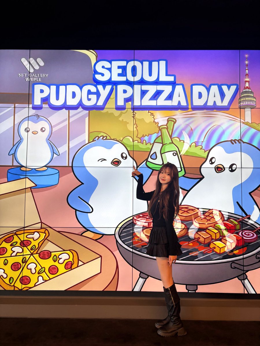 woxiangni1997's tweet photo. 🐧 ✨@pudgypenguins @PudgyAsia 
pizza day 🍕 가
 @OfficialWeple 에서 열렸습니다! 
오랜만에 뵌분들, 새로 소통하게된분들 반가웠숩니다 모두 즐주되세용💙 https://t.co/gOlRDZ9mZQ