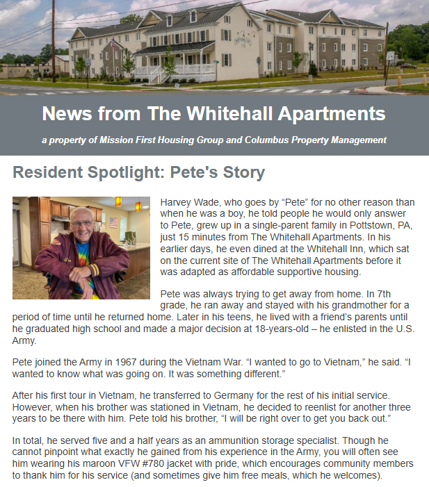 MissionFirstHG's tweet photo. Check out our May e-newsletter for The Whitehall Apartments!

Read here: https://t.co/utR0Y6BjcN https://t.co/H2ZVdfYeFj