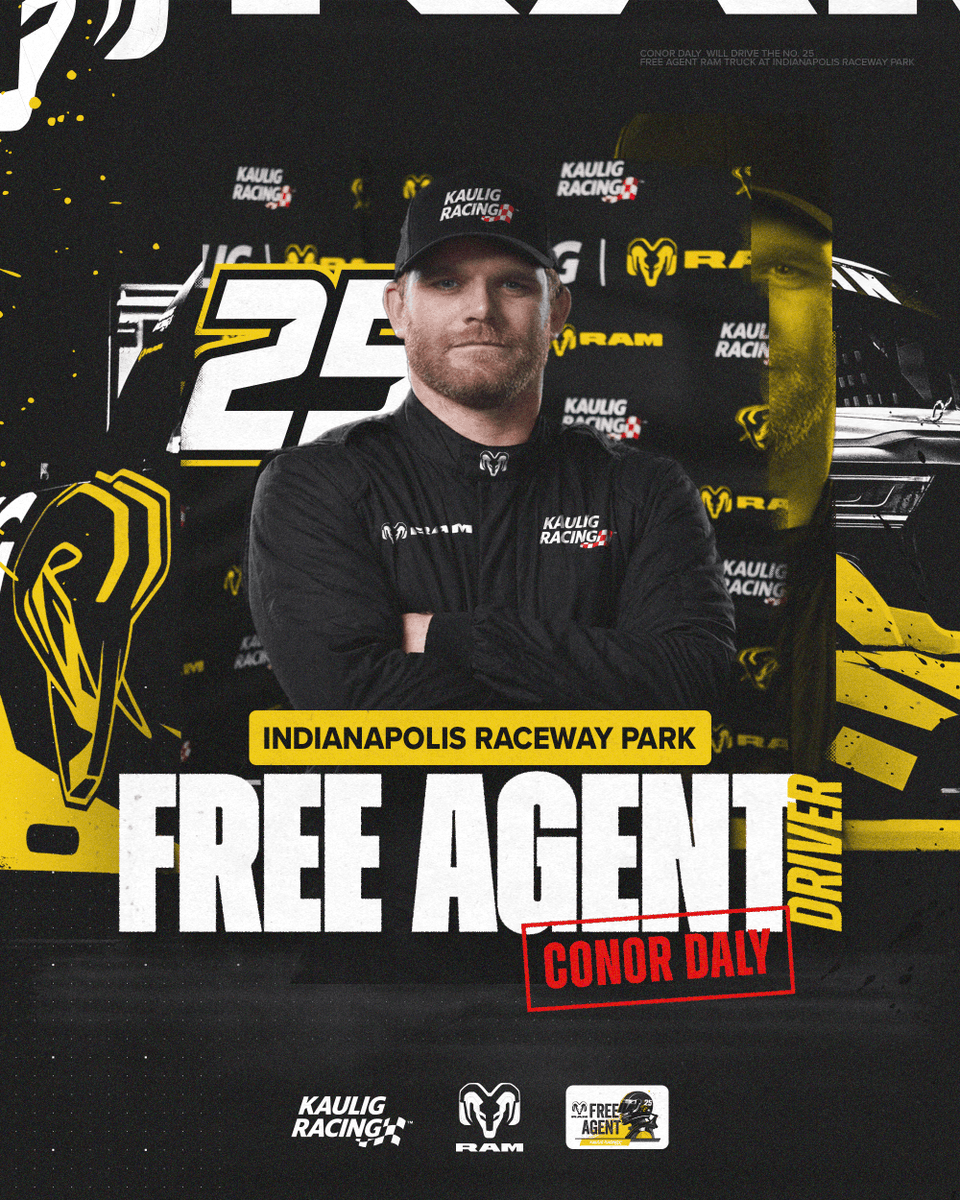 Kaulig_Trucks's tweet photo. Fresh off of an impressive run in the #Indy500, @ConorDaly22 will join @KauligRacing in the No. 25 @RamTrucks at Lucas Oil Indianapolis Raceway Park! 😏

More details: https://t.co/qZCJWgpKjW https://t.co/jKbF1M4mQB