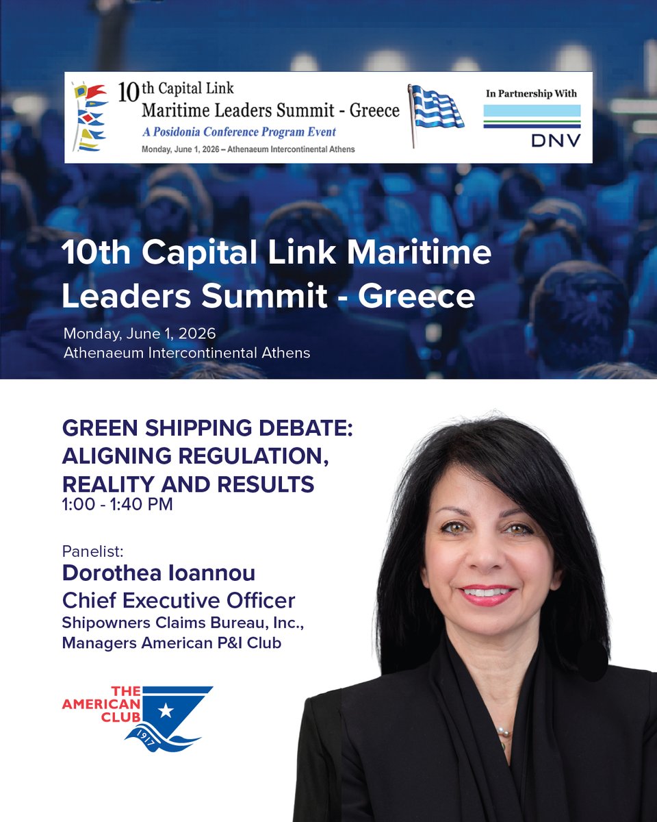 americanpandi's tweet photo. The 10th @CapitalLink Maritime Leaders Summit in #Athens next week, in partnership with @DNV &amp; cooperation with @NASDAQ &amp; @NYSE brings together  Greek shipping &amp; global industry leaders.

@RodeaIoannou joins “GREEN SHIPPING DEBATE” at 1 pm, June 1.

🔗https://t.co/oOzXdETfcb https://t.co/nctFyp9OHO