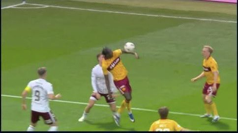 RFCBojam's tweet photo. So Collum saying this is where it’s considered a handball…

Cheating of the highest order. https://t.co/O4OGnpIgAi
