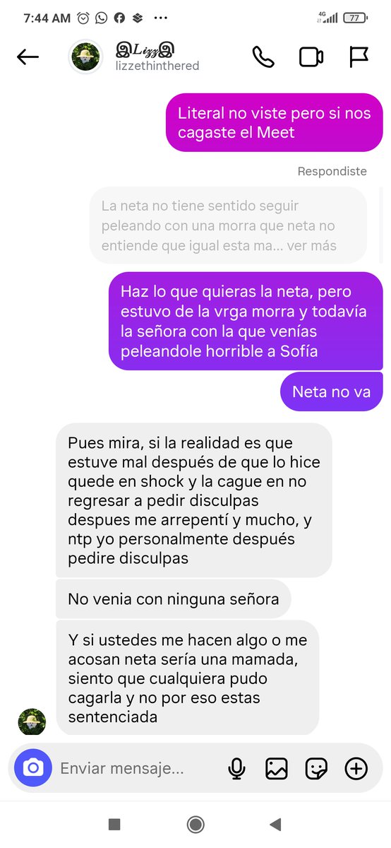 Sherbuuu's tweet photo. Cuando la confronte lo único que supo decir fue que no se disculpó por el shock de el momento y que por eso se salió corriendo, cuando la realidad fue que salió grabando un audio entre risas de el recinto https://t.co/fEAyBSMZ9e