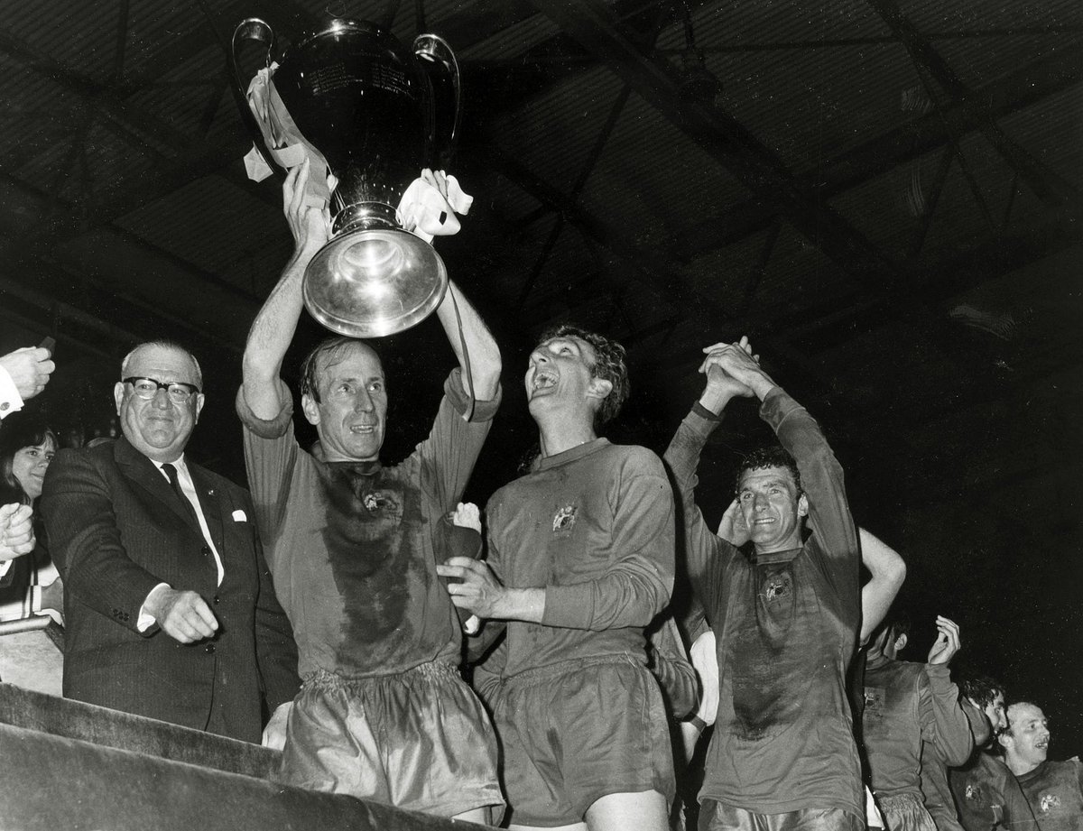 StatmanDave's tweet photo. On this day in 1968, Sir Matt Busby’s Manchester United became the first English side to win the European Cup. 

An incredible feat. ❤️ https://t.co/HqoNvChhON