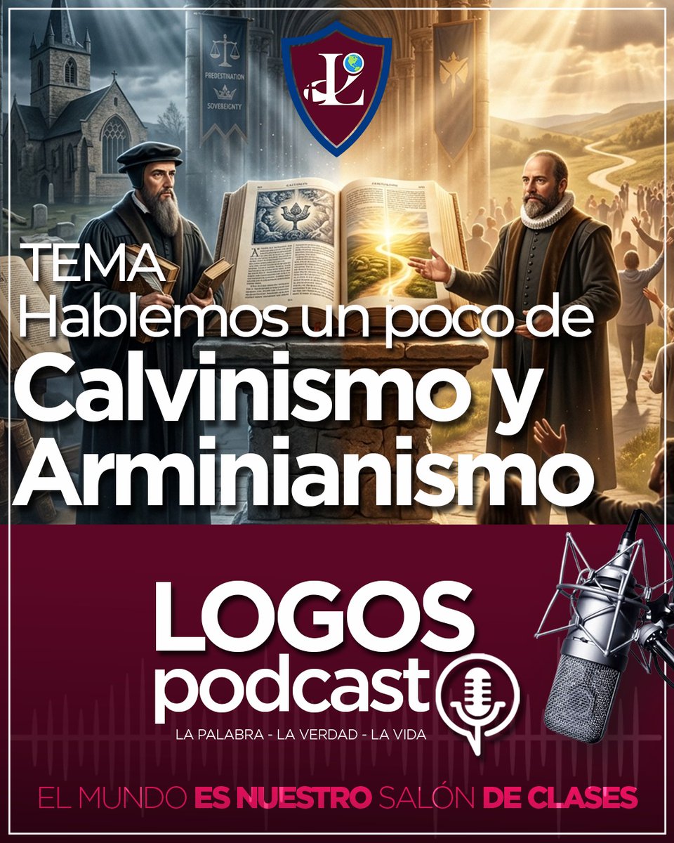 uclogos's tweet photo. 🎙️ En este episodio del Logos Podcast abrimos un espacio de diálogo sobre el Calvinismo y el Arminianismo, buscando comprender mejor estas corrientes teológicas desde una perspectiva bíblica y pastoral. 📖✨

Escúchalo ahora en Spotify:
https://t.co/8bUTtH9syM
#LogosPodcast https://t.co/S0b5epPgkp