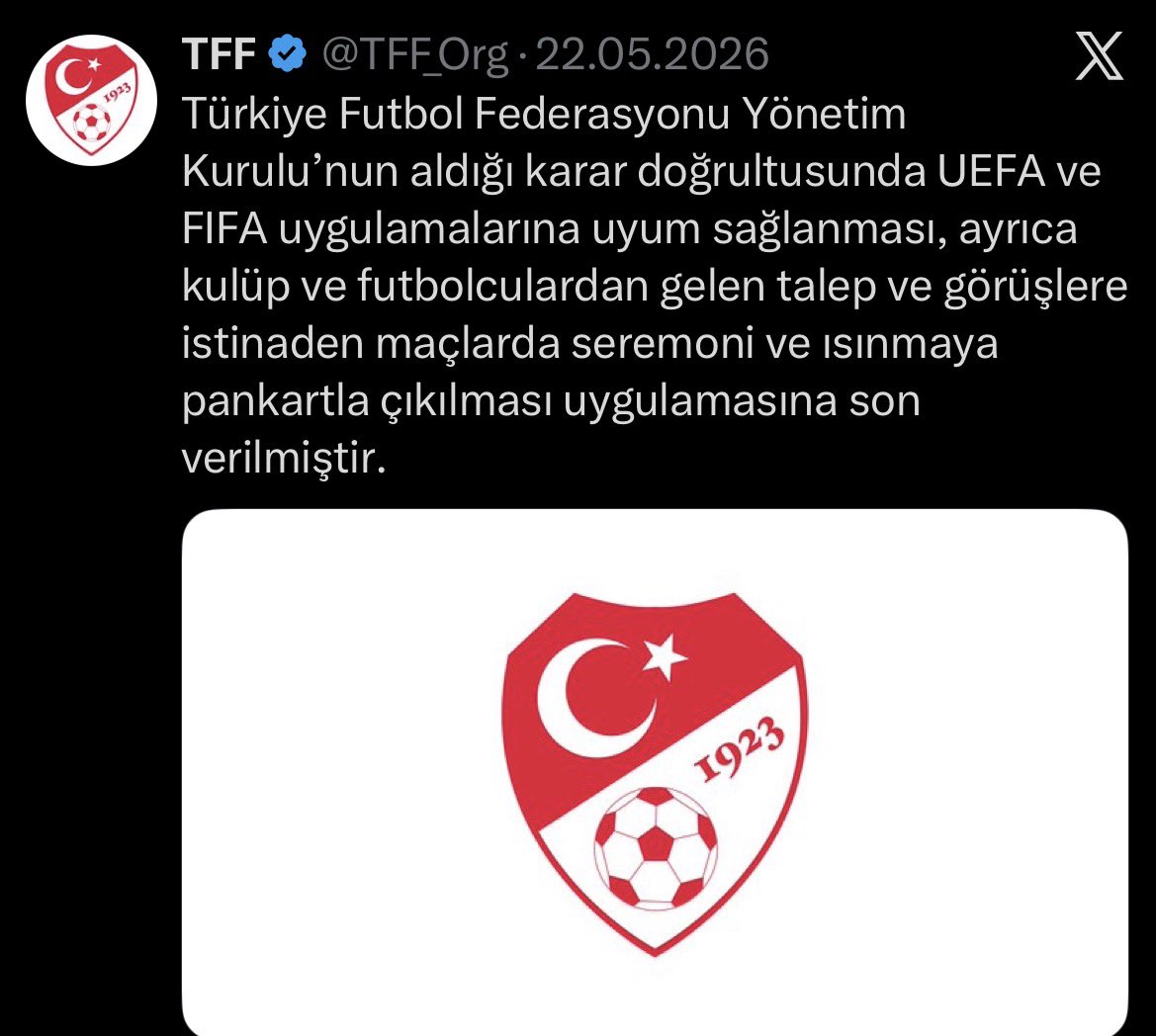 ilyaskaplan85's tweet photo. @TFF_Org pankart ve seremoni kaldırıldı diye sadece iki satır açıklama yapan TFF söylentiler artınca açıklama yapıyor. Başta yapsaydınız açıklamayı @dmmiletisim https://t.co/fBQnE6ZBzO