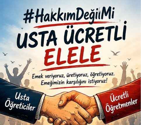 Latife3030's tweet photo. Eğitimin yükünü omuzlayan Ücretli Öğretmenler , Usta Öğreticilerin talepleri belli:
​📍 Statü belirsizliği son bulmalı 
📍 Özlük hakları iyileştirilmeli 
📍 Kota sorunu çözülmeli 
​Eşit işe eşit hak istiyoruz! 🎓 #HakkımDeğilMi USTA ÜCRETLİ ELELE @mebhbogm @tcmeb https://t.co/micwtaXRcl