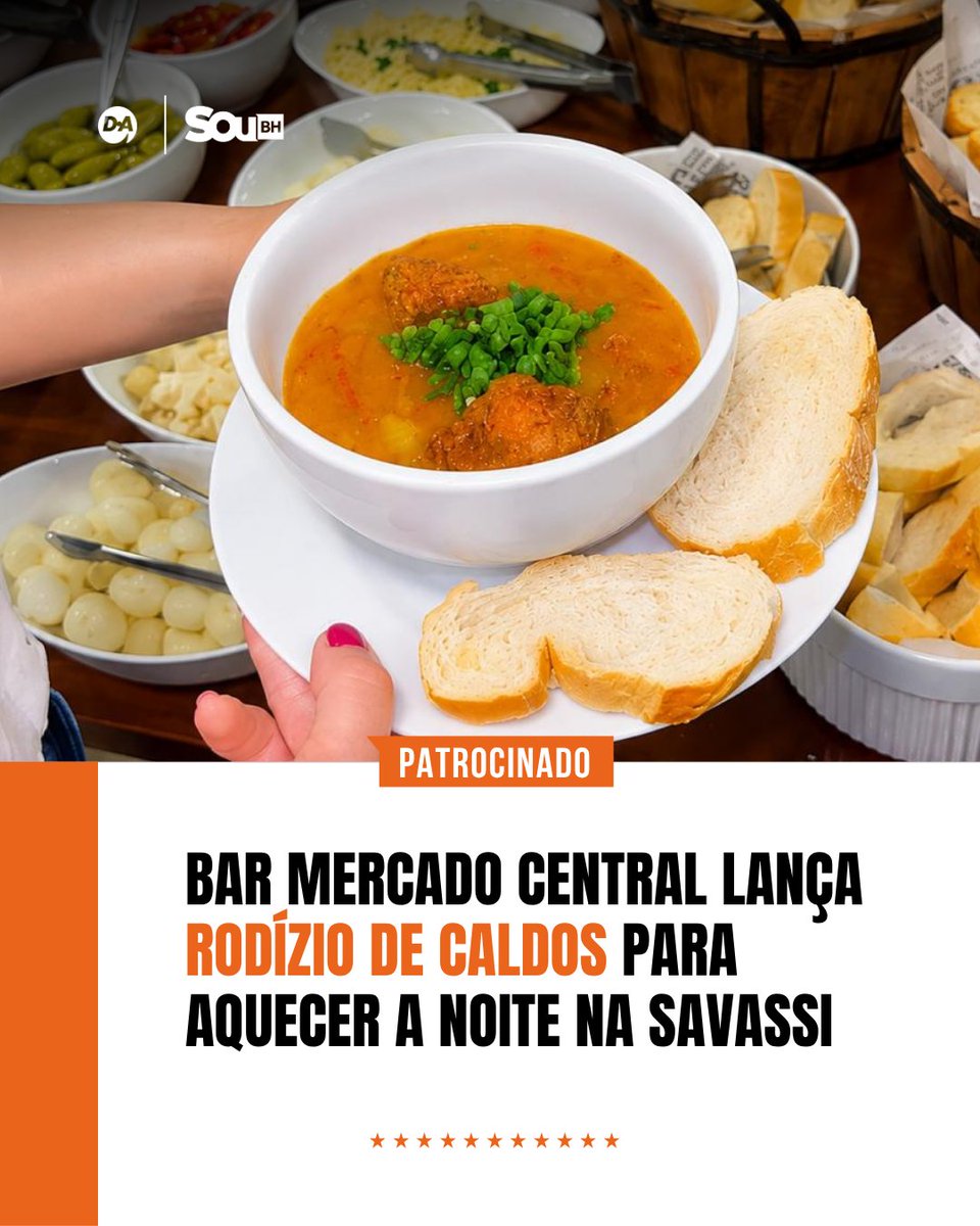 eusoubh's tweet photo. Bar Mercado Central aposta em rodízio de caldos para aquecer a noite na Savassi

https://t.co/xNWvAaV7bF https://t.co/UMXIjxks0W