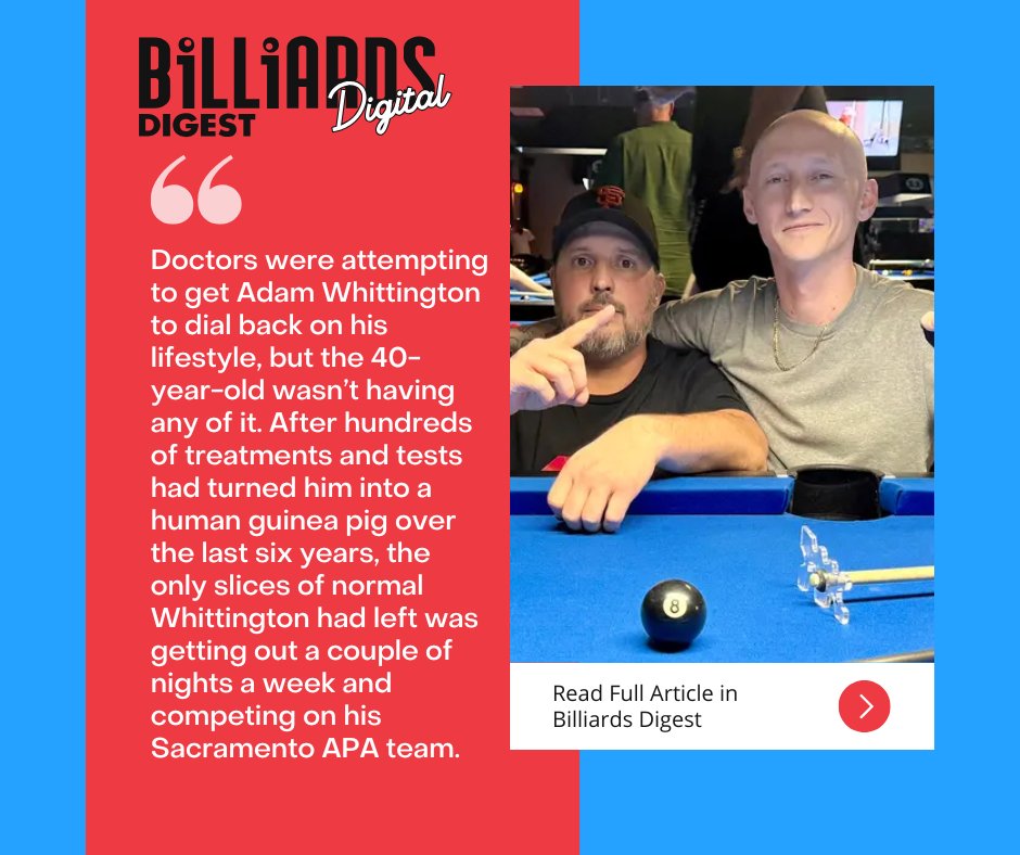 poolplayers's tweet photo. Read the full story on Adam Whittington in Billiards Digest Digital π±β€οΈ
Plus, check out more coverage from the 2026 Poolplayer Championships β included FREE with your APA membership. π
Get access here: https://t.co/qePUlCRsze
#apapool #billiards #poolplayer https://t.co/Ak2MsJp2U8