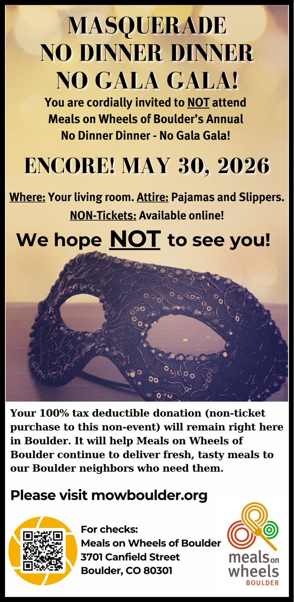 BoulderMOW's tweet photo. Last couple of days for purchasing Non-Tickets for our Non-Event! Every purchase supports a neighbor in #Boulder. Thank you for your kindness! https://t.co/SzOLugHCZ5 https://t.co/lrV4hum17p