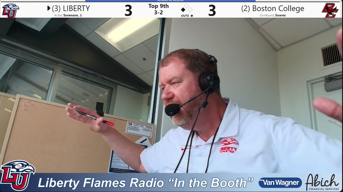 MWarnerTV's tweet photo. The last few innings through Nick Pierce screenshots. Flames win! https://t.co/WDGLbA07QY