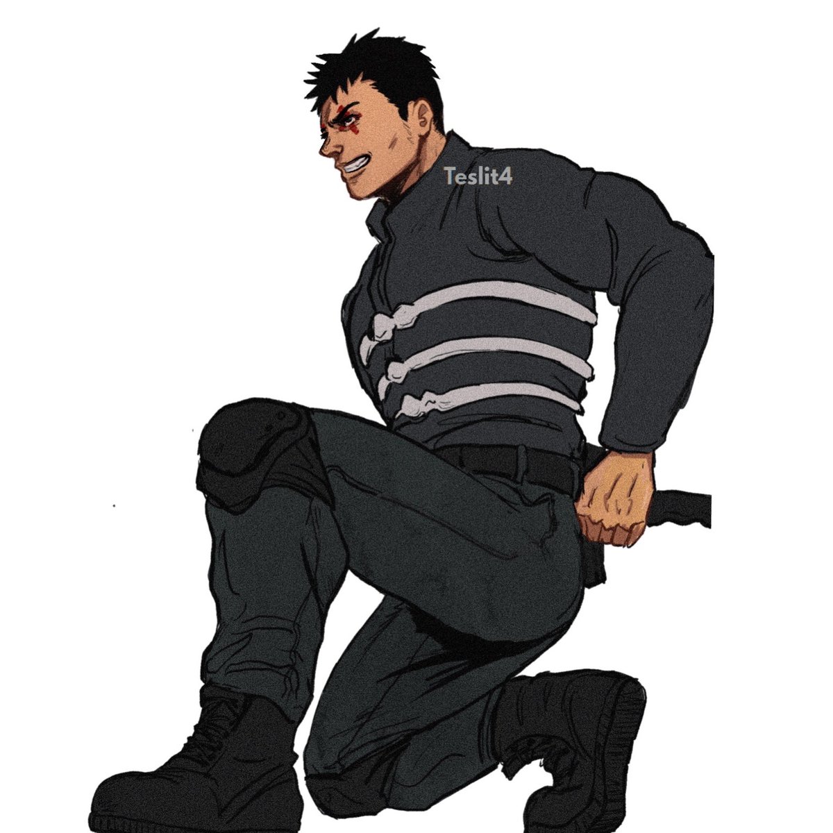 teslit4's tweet photo. #dorohedoro #kai ❌👁️🩸🔪

Sorry for two different art style, I’m trying to do more base color drawings https://t.co/4nuMbaVDiG