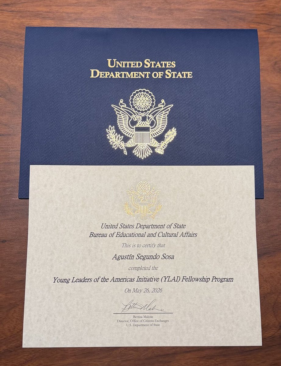 agustinssosa's tweet photo. Orgulloso de haber participado de YLAI (Young Leaders of the Americas Initiative), el programa del U.S. Department of State de los Estados Unidos que conecta y potencia emprendedores de toda América Latina. 🌎

Mucho más que una experiencia profesional. #YLAI2026 https://t.co/kIxb1YOJEq