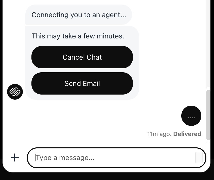 coffeetune's tweet photo. @SquarespaceHelp  11min and waiting...i need new domain platform https://t.co/ihgMTJOE59