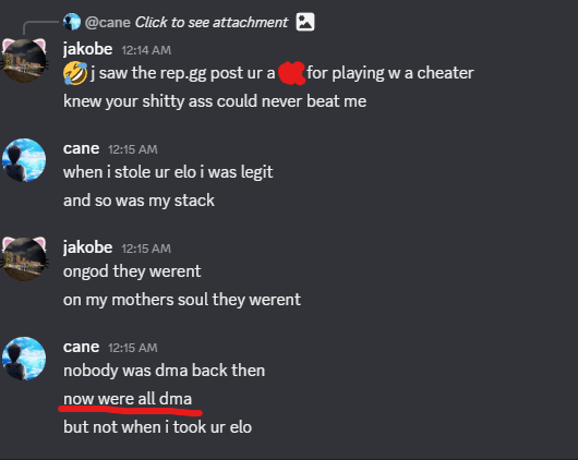 jukobe's tweet photo. @0513O8 @Ubisoft @UbisoftSupport weird how venna right here admitted to having a dma along with his stack ? https://t.co/XgbiswoIL4