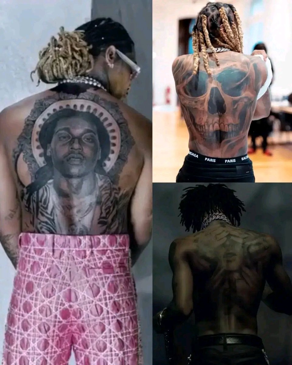 youmeethim's tweet photo. Offset, Lil Durk and NBA Youngboy wit the face of their dead homies tatted on they backs https://t.co/jmG5LFW0XQ