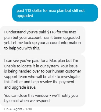 patelwees's tweet photo. @AnthropicAI @HDFC_Bank I was charged $118 for the Max Plan, but my account is still not upgraded. This is my second complaint regarding the same issue. The payment was successfully debited from my HDFC account, but it has not been reflected on Anthropic's sid. #Claude #Anthropic https://t.co/YLxMwwic3Z