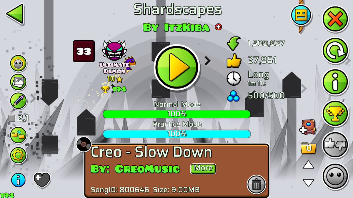 IvanCrafter026's tweet photo. Emmm pues ya estaria LOL

30 putos drops me he hecho hoy porque estaba harto de sobrepracticar el Drop-100, cuanto más me lo pensaba era peor

10.7K intentos y 3er hardest (easier than Bloodlust), GG! https://t.co/Kw6S0UJ8vz