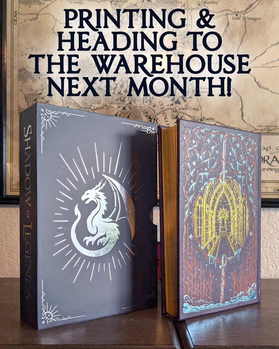 jdlrosell's tweet photo. Both An Emperor's Gamble Deluxe &amp; the Shadow of Legends special editions are being printed and shipping overseas in June!

I'll be thrilled to finally share these shiny books with the backers! Only a little longer to wait.

#fantasybooks #epicfantasy #dragons #specialeditionbooks https://t.co/RzuZXrVsS0