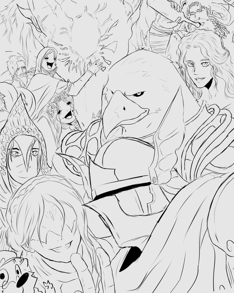 HowdyPeepos's tweet photo. Nightreign anniversary WIP https://t.co/XndaIW8vJK