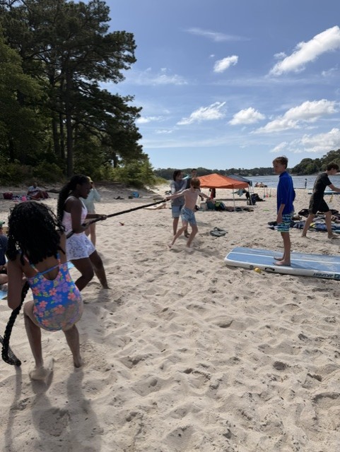cbava's tweet photo. Middle School Beach Day was full of adventure, laughter, and community! 🌊📷 Thanks to @Chesapean, students enjoyed kayaking, paddle boarding, swimming, water sliding, and time together in the sun.  Huge thanks to our amazing parent volunteers! https://t.co/lWFac7iE9P