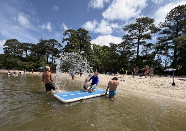 cbava's tweet photo. Middle School Beach Day was full of adventure, laughter, and community! 🌊📷 Thanks to @Chesapean, students enjoyed kayaking, paddle boarding, swimming, water sliding, and time together in the sun.  Huge thanks to our amazing parent volunteers! https://t.co/lWFac7iE9P