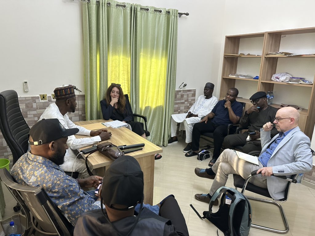 PO_GrassRootM's tweet photo. The Obidient HQ received a delegation from the European Union Fact-Finding Mission. They were hosted by Dr. @YunusaTanko, and the engagement was highly productive, focusing on election integrity and the party’s preparedness for next year’s elections. https://t.co/rpGhSjVtVT