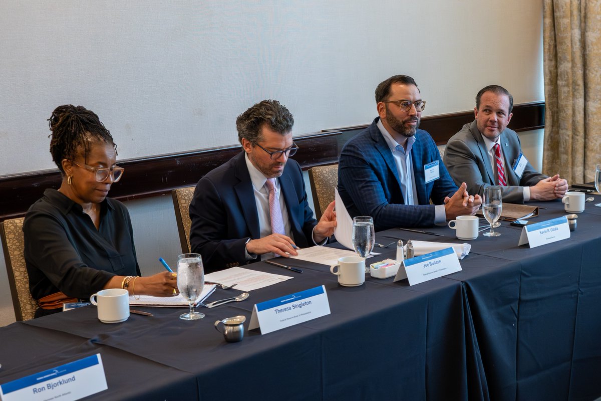 philadelphiafed's tweet photo. South Jersey’s diverse economy was front and center as Philadelphia Fed President and CEO Anna Paulson met with local business owners, energy providers, and community bankers today to hear their perspectives on the region’s economy. https://t.co/S4zxEZ4C4I
