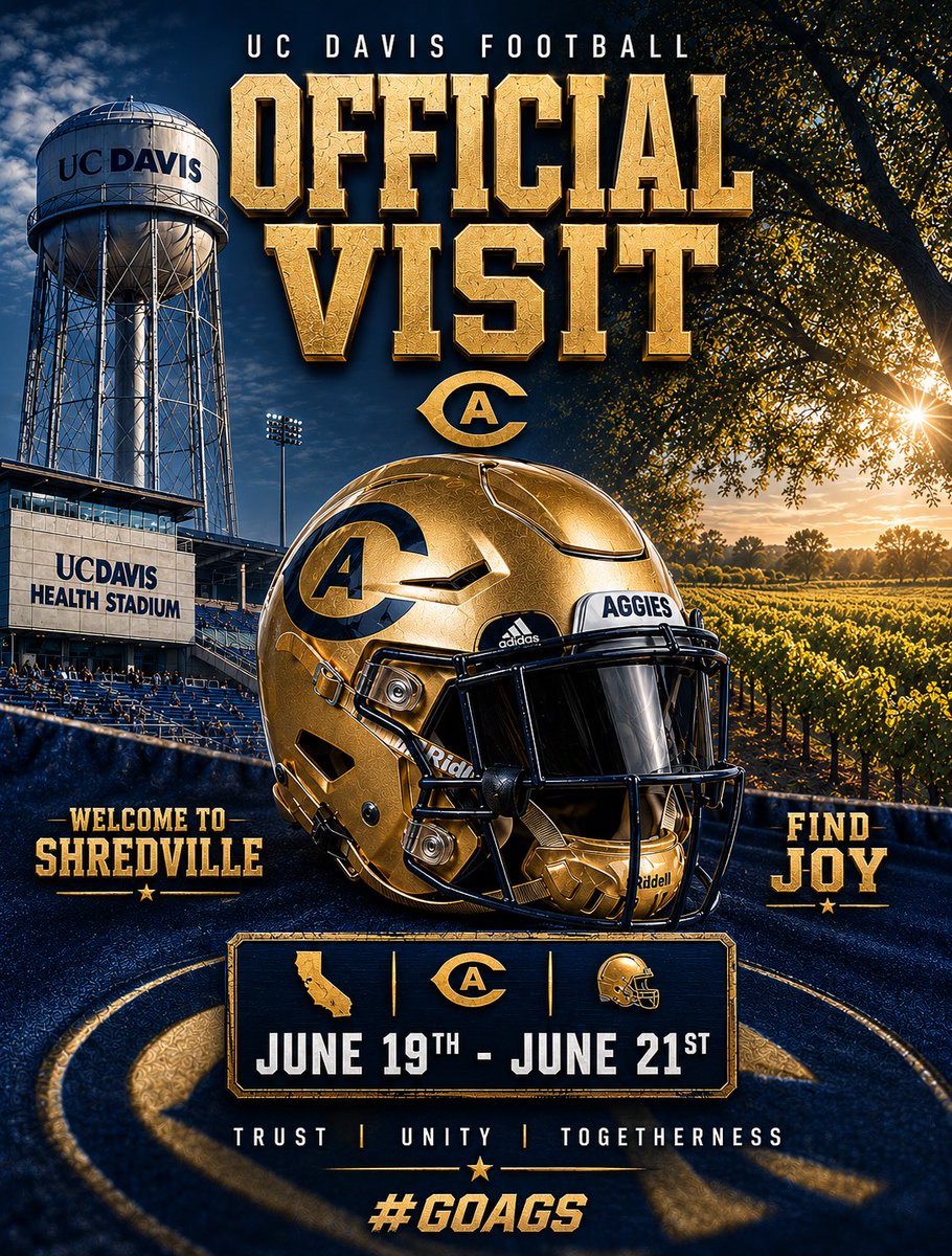 CornellJames24's tweet photo. Can’t wait!!! @CoachD_Jordan @UCDfootball @PadreFootball_ @coachmons @coachwalsh20 @GManzanares @CoachRHolland @BrandonHuffman @adamgorney @BlairAngulo @TomLoy247 https://t.co/yeO4J2ATiG