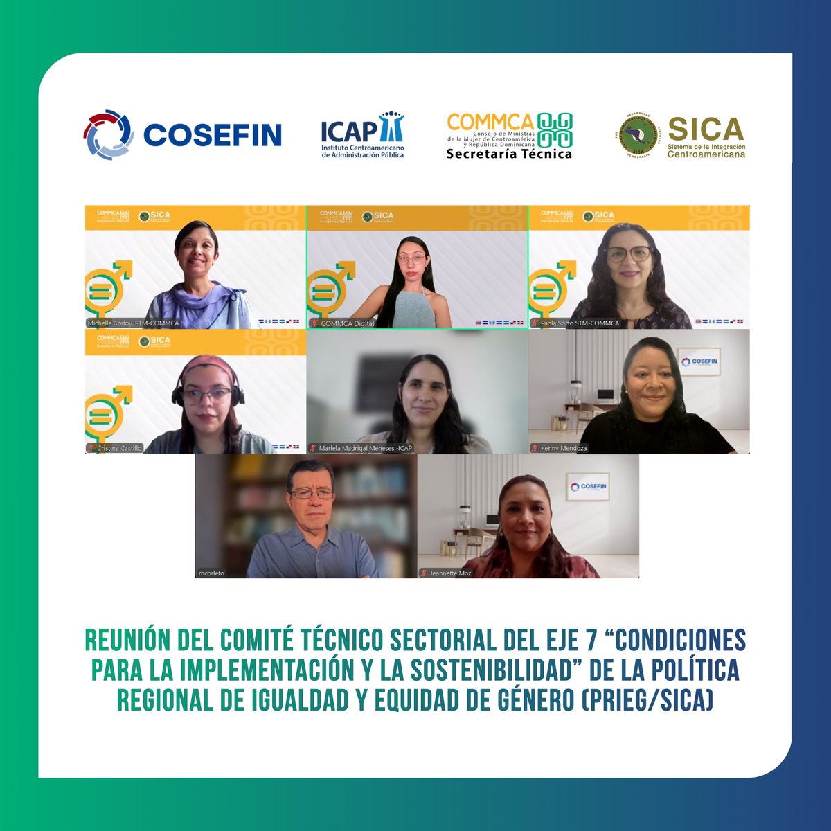 STMCOMMCASICA's tweet photo. Desde la STM-COMMCA continuamos impulsando los espacios técnicos de seguimiento con los Comités Técnicos Sectoriales de la PPRIEG/SICA, como parte del proceso de evaluación de los PSI 2024–2026 y la preparación del nuevo ciclo de planificación 2027–2029. https://t.co/EOUGxnA3h3