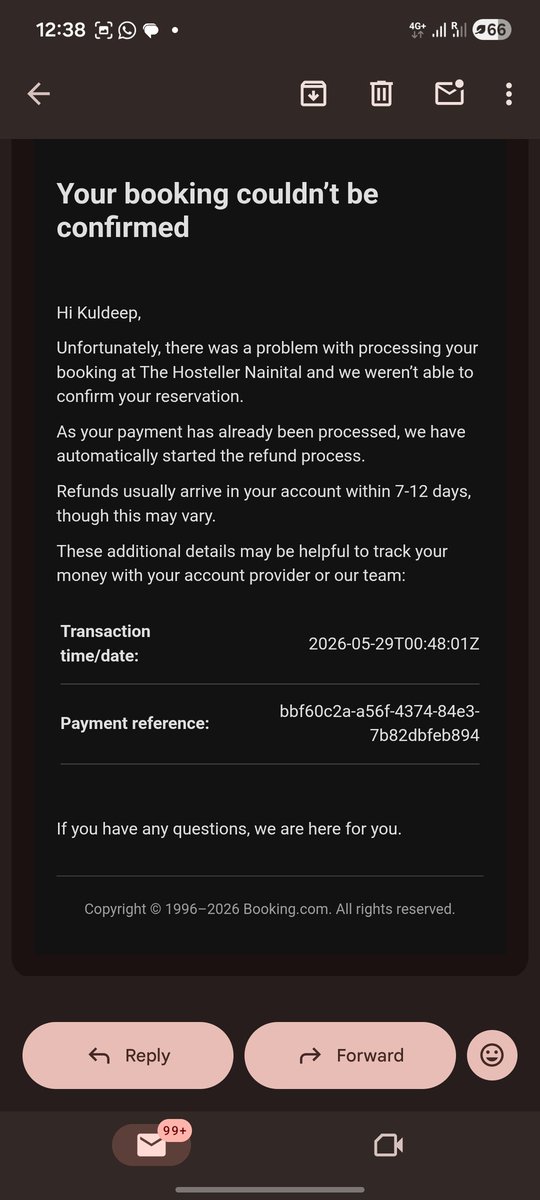kuldeep_114's tweet photo. Yesterday I booked hotels by https://t.co/5ctA0k7c6J. and I paid whole amount but hotel didn't book and payment also not refunded and also I didn't get any response towards https://t.co/5ctA0k7c6J.
@bookingcom
@jagograhakjago https://t.co/Mrye6beC57
